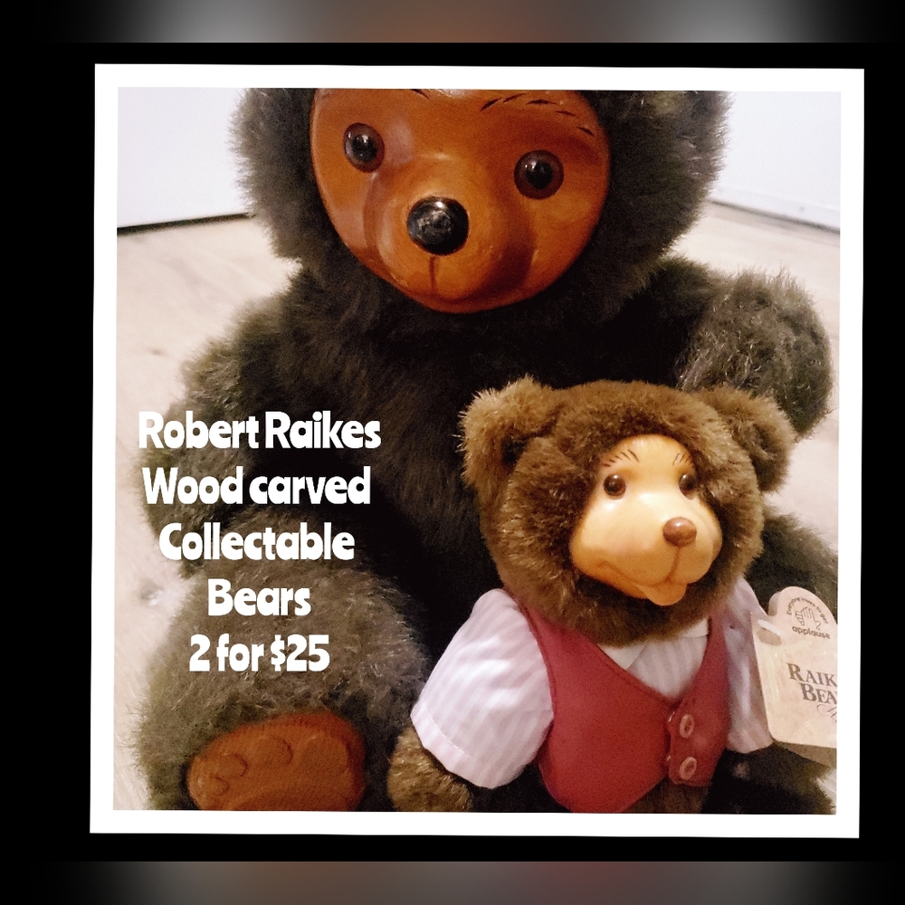 Robert Raikes 2 wooden Bears